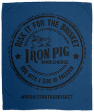 Load image into Gallery viewer, Risk It for the Brisket Cozy Plush Fleece Blanket - 50x60
