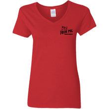 Load image into Gallery viewer, Flying Pig Ladies' 5.3 oz. V-Neck T-Shirt