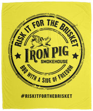 Load image into Gallery viewer, Risk It for the Brisket Cozy Plush Fleece Blanket - 50x60