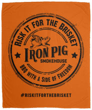 Load image into Gallery viewer, Risk It for the Brisket Cozy Plush Fleece Blanket - 50x60