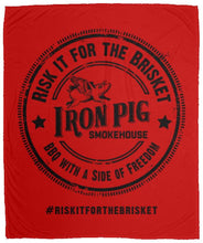 Load image into Gallery viewer, Risk It for the Brisket Cozy Plush Fleece Blanket - 50x60