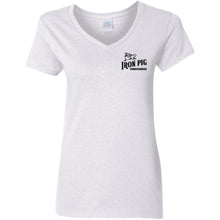 Load image into Gallery viewer, Flying Pig Ladies' 5.3 oz. V-Neck T-Shirt