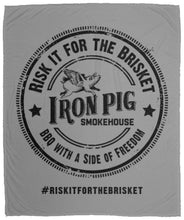 Load image into Gallery viewer, Risk It for the Brisket Cozy Plush Fleece Blanket - 50x60