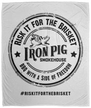 Load image into Gallery viewer, Risk It for the Brisket Cozy Plush Fleece Blanket - 50x60