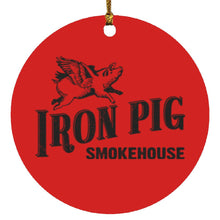 Load image into Gallery viewer, Iron Pig Circle Ornament