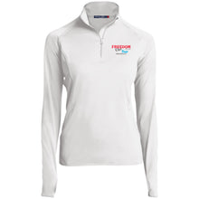 Load image into Gallery viewer, Freedom Over Fear Ladies&#39; 1/2 Zip Performance Pullover

