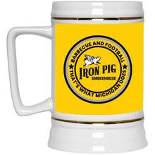 Load image into Gallery viewer, BBQ &amp; Football Beer Stein 22oz.
