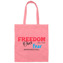 Load image into Gallery viewer, Freedom Over Fear Canvas Tote Bag
