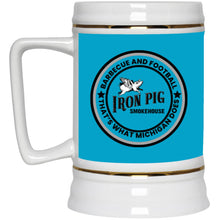 Load image into Gallery viewer, BBQ &amp; Football Beer Stein 22oz.
