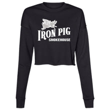 Load image into Gallery viewer, Flying Pig Ladies&#39; Cropped Fleece Crew
