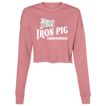 Load image into Gallery viewer, Flying Pig Ladies&#39; Cropped Fleece Crew
