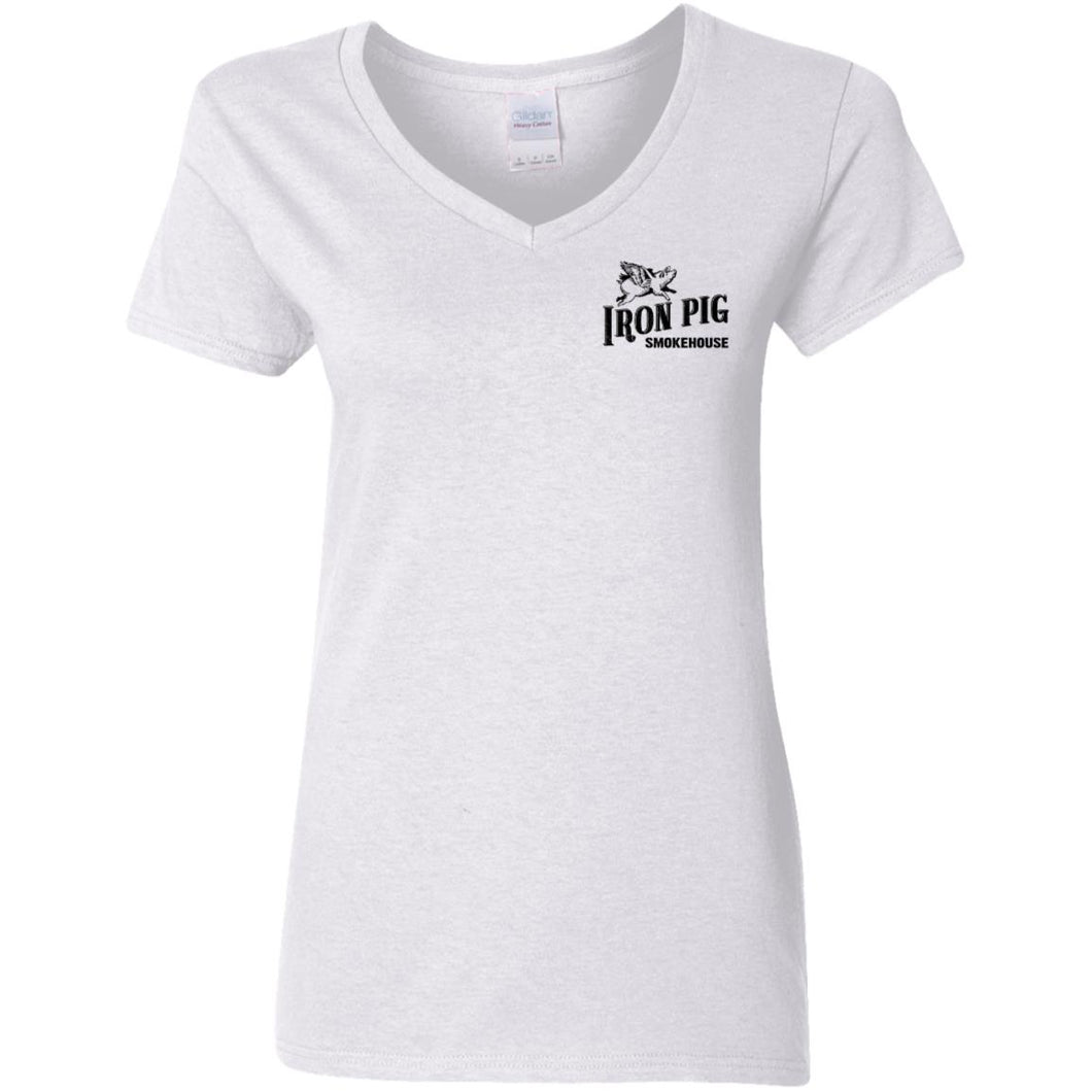 Flying Pig Ladies' 5.3 oz. V-Neck T-Shirt