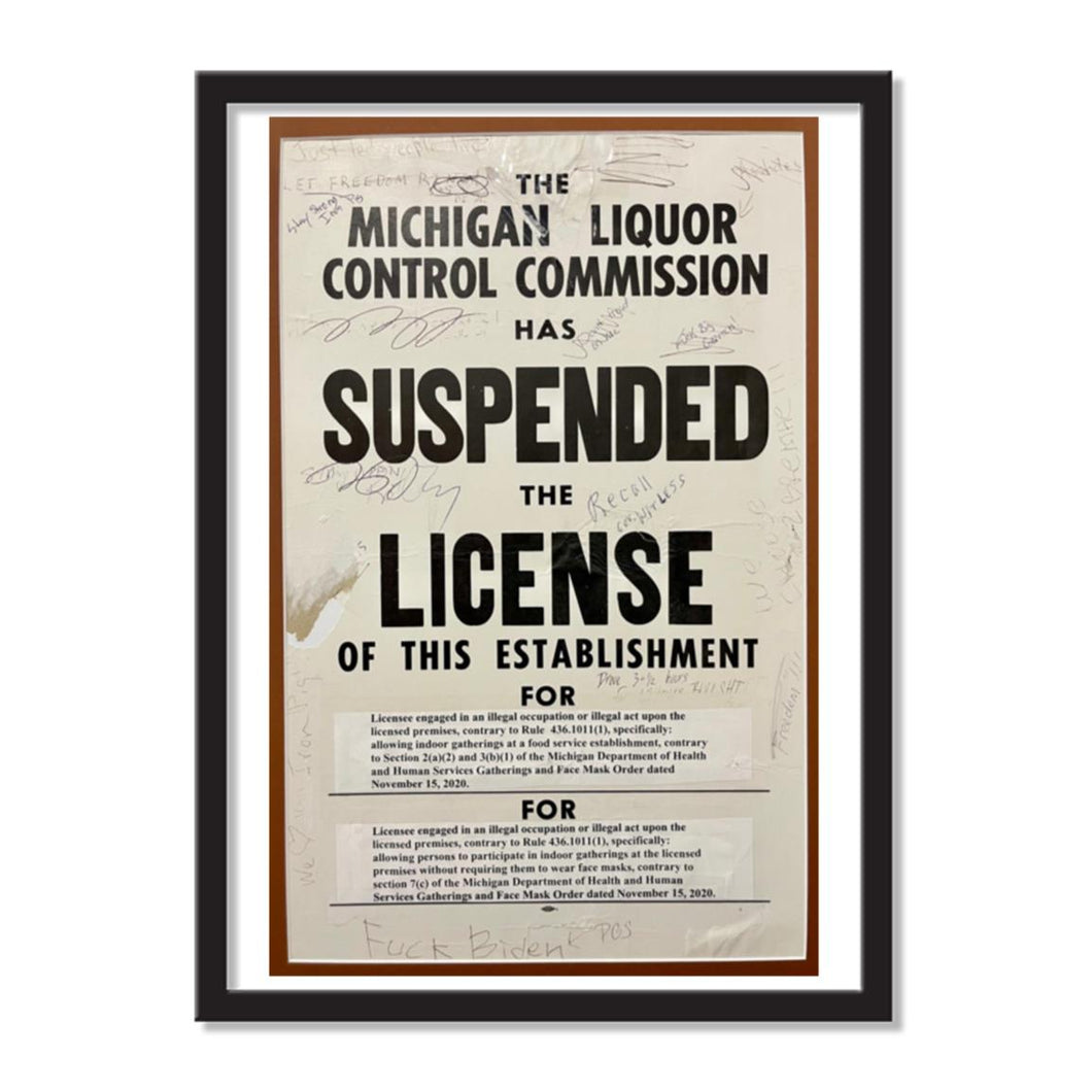 Suspended License Portrait AirFrame Photo Tile