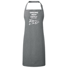 Load image into Gallery viewer, Grilling Meat Softly Sustainable Unisex Bib Apron
