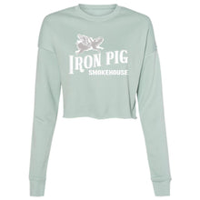 Load image into Gallery viewer, Flying Pig Ladies&#39; Cropped Fleece Crew
