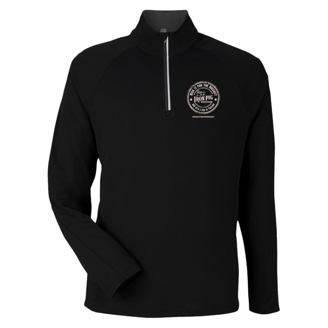 #RiskitfortheBrisket Core 365 Mens Origin Pique Quarter Zip