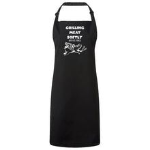 Load image into Gallery viewer, Grilling Meat Softly Sustainable Unisex Bib Apron
