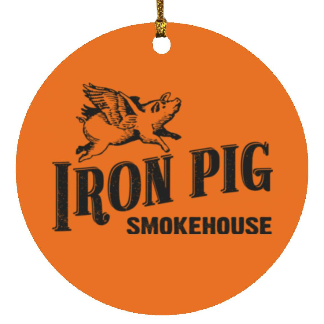 Iron Pig Circle Ornament
