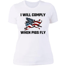 Load image into Gallery viewer, Pigs Fly Ladies&#39; Boyfriend T-Shirt
