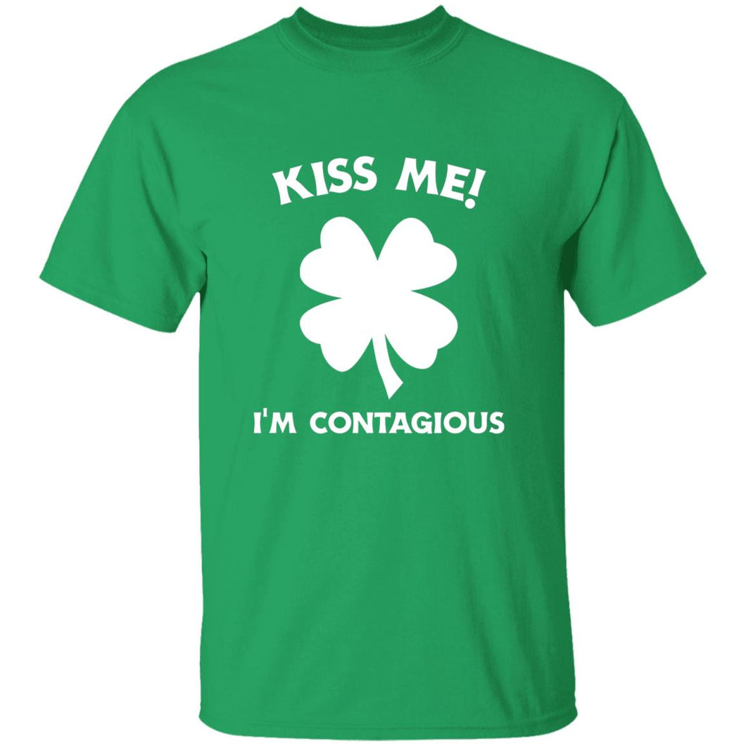 Kiss Me I'm Contagious Youth 5.3 oz 100% Cotton T-Shirt