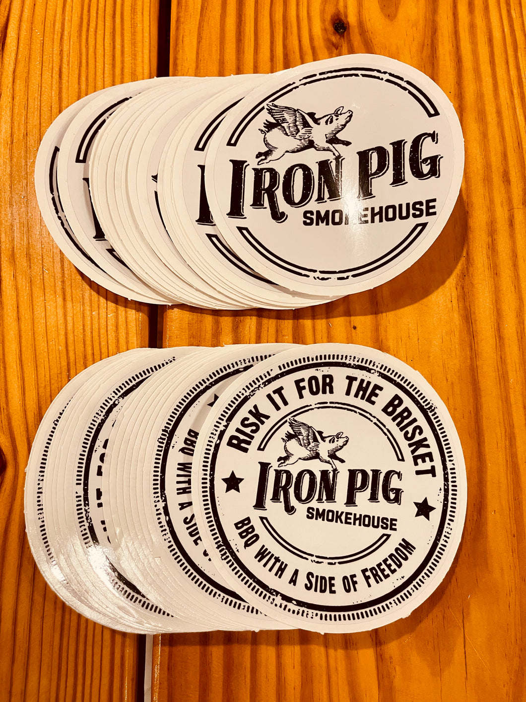 Iron Pig Logo Stickers
